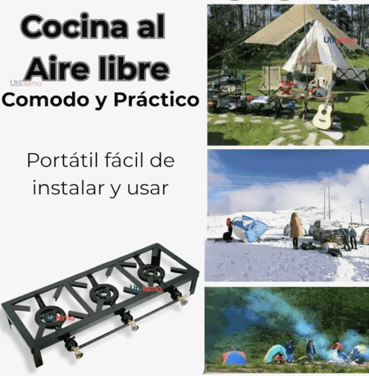 Estufa de Gas 3 fogones